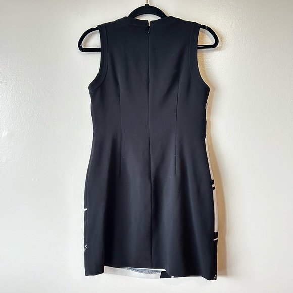 NWT Banana Republic 4P Abstract Black White Dress Career Work Office Sleeveless - Picture 5 of 5